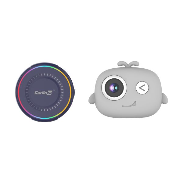 Carlinkit DashVue – Adattatore CarPlay e Android Auto Wireless con Telecamera Posteriore 1080P per Bambini, Visione Notturna